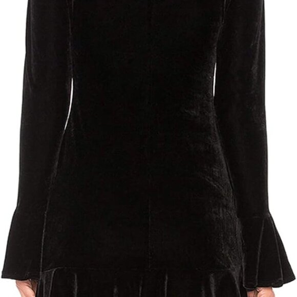 🖤 Velvet High Neck Long Sleeve Mini Dress – Size XL 🖤 - Picture 2 of 4